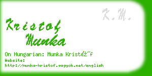 kristof munka business card